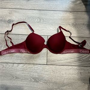 Calvin Klein Maroon Bra